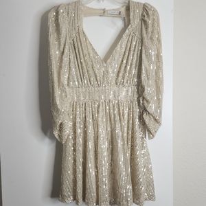Lush sequined champagne dress